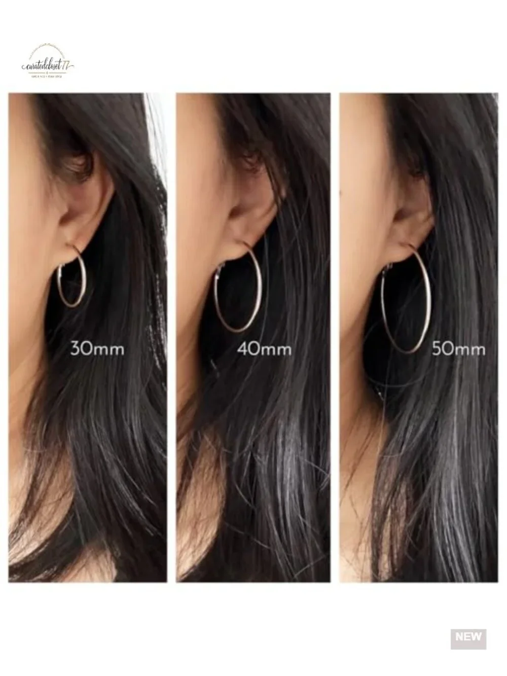 Lightweight Surgical Stainless Steel Hoop Earrings for Women, 925 Sterling